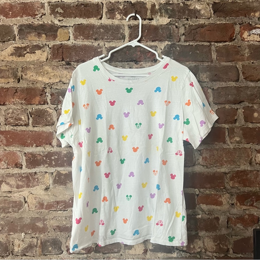 Disney - Mickey Head White Short Sleeve Tee